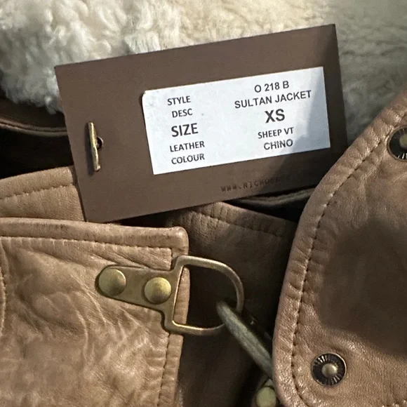 NICHOLAS K Sultan Jacket - Brown Leather Toggle Coat - Picture 13 of 16